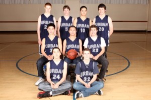 Junior varsity boy's basketball team, photo curtesy of Urban athletic department