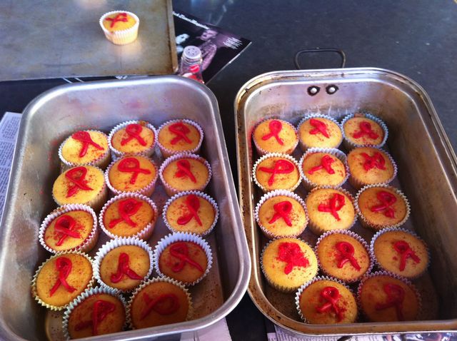 Cupcakes made by Urban student Anna Boyer for the FACE AIDS bakesale. Photo by Anna Boyer.