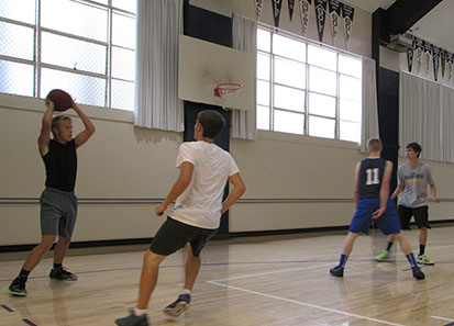 HEADS UP! Andrei Dolezal (15) (left) looks to pass defender Ben Geffner (14). Skiffer expects players like these to step up their leadership skills and ability.