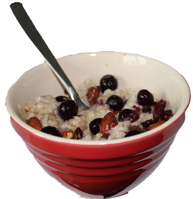 A common breakfast for Urban students: oatmeal with toppings.