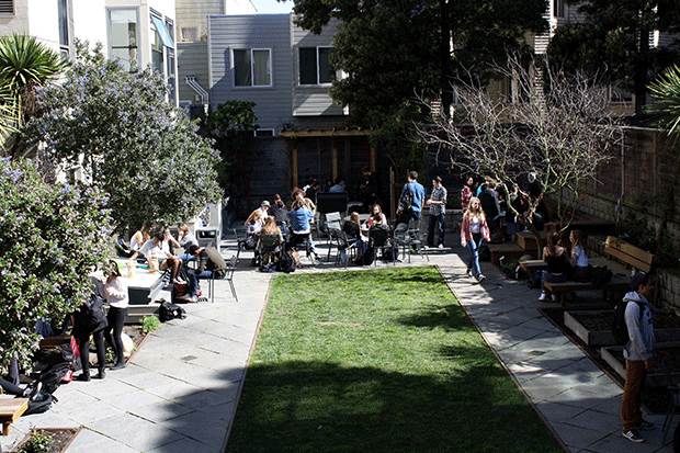 Urban+students+enjoy+a+sunny+day+in+the+garden+on+February+19th%2C+2014.+