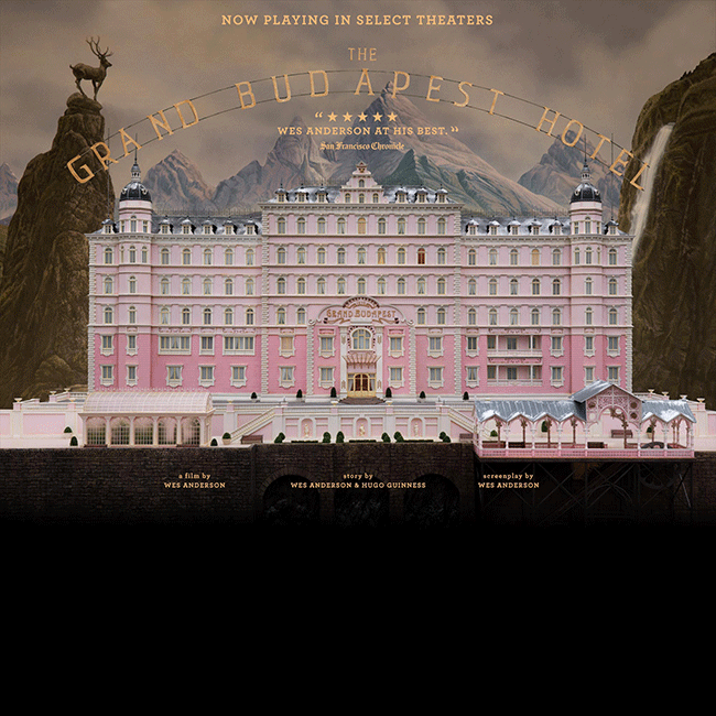The Grand Budapest Hotel directed by Wes Anderson