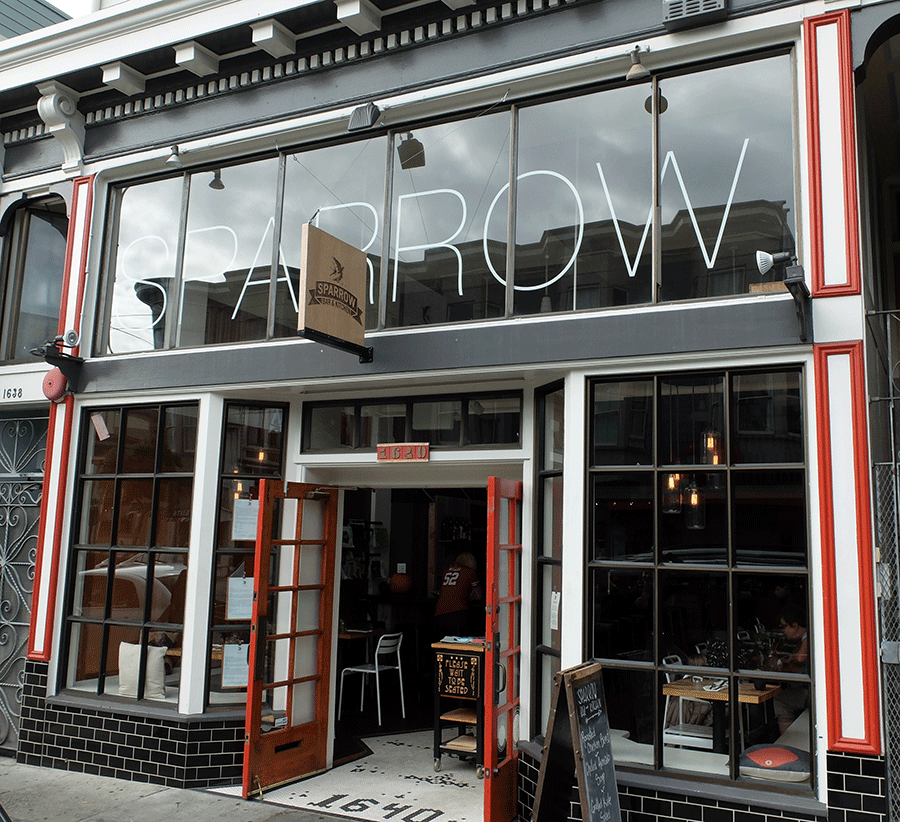 Sparrow Bar and Kitchen is open for lunch, Tuesdays through Fridays. 