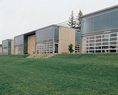 The front of the contemporary teaching studios/classrooms. 