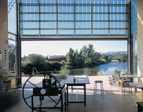 The view of the Napa River from one of Oxbow’s state-of-the-art studios.
