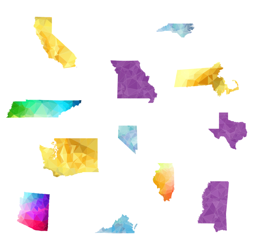Polygonal+art+of+various+states
