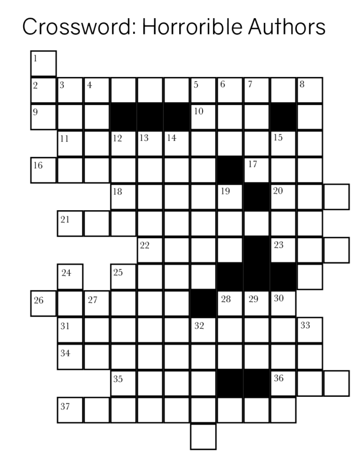 Answers to Crossword: Horrorible Authors