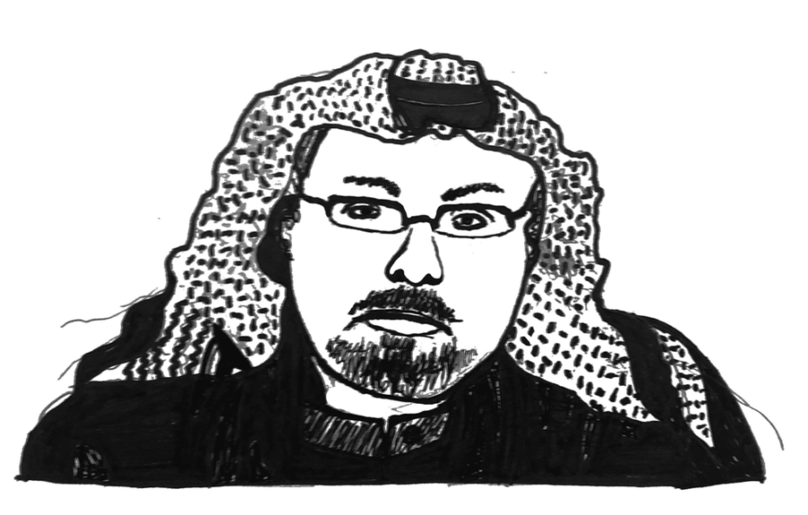 Illustration of deceased Saudi-Arabian journalist Jamal Kashoggi, by Phoebe Grandi, Visuals Editor