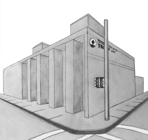 Illustration of Tree of Life synagogue, by Loki Olin, Features Editor