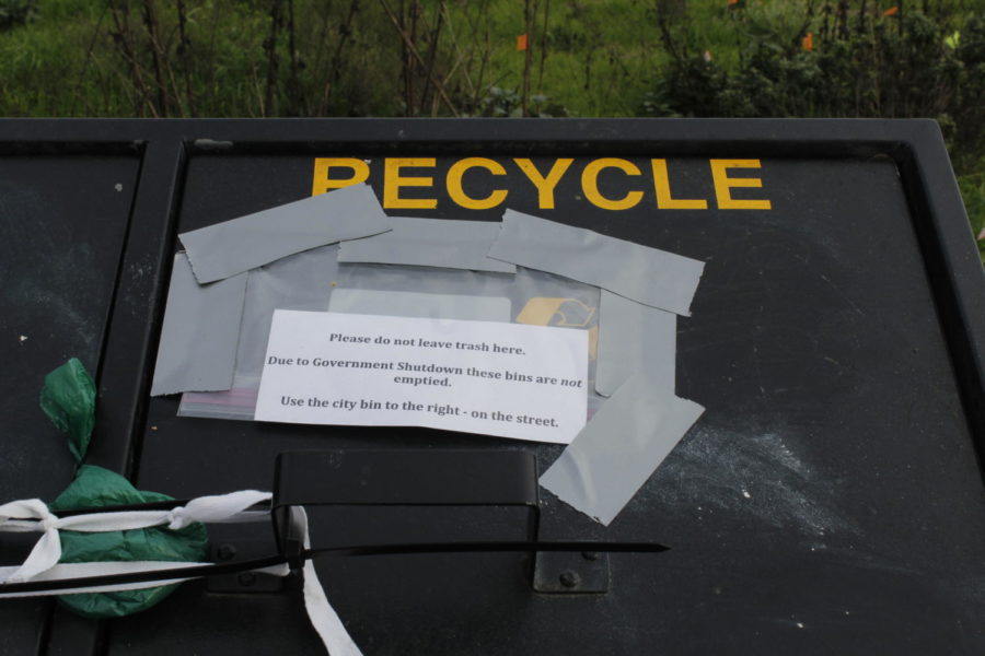 A recycling bin in Fort Miley overflowing with trash due to the government shutdown, on Jan. 26.
By Tallula Ricciardi, Arts and Culture editor.