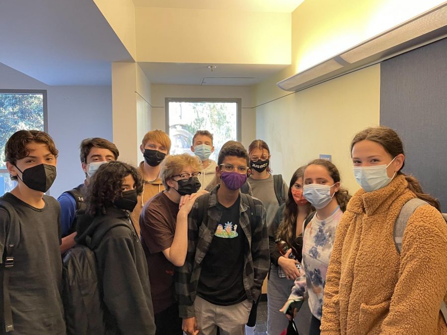 9th graders in an Urban hallway on the 23rd of September. Photo credit: Luke McKane.