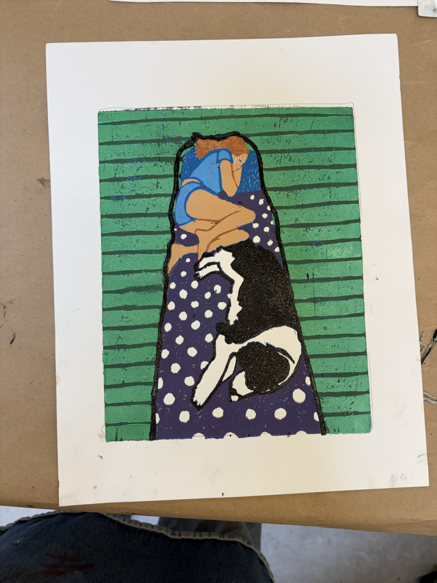 Margaret Burke '27's Girl Talk print. Photo credit: Margaret Burke '27.