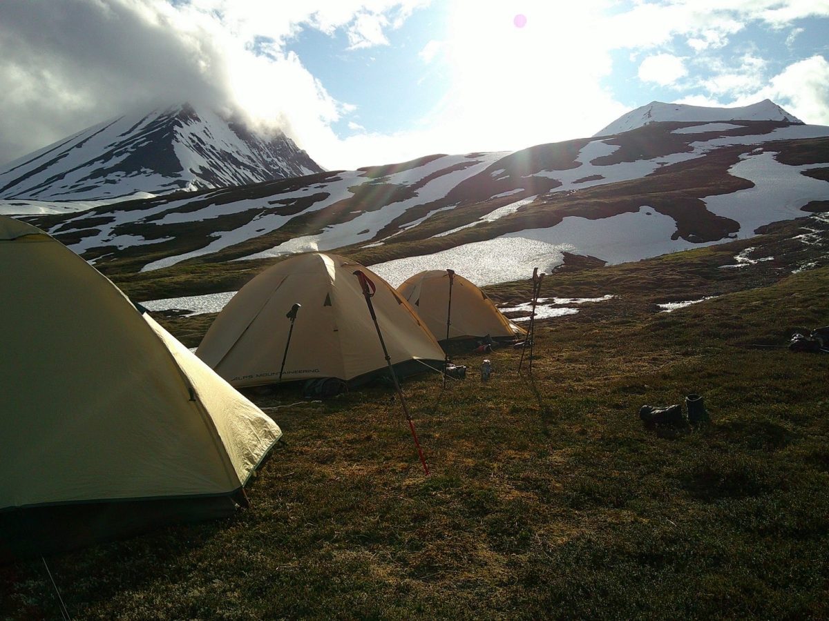 Tents in Denali State Park. Photo credit: Beckham Grasso '27.