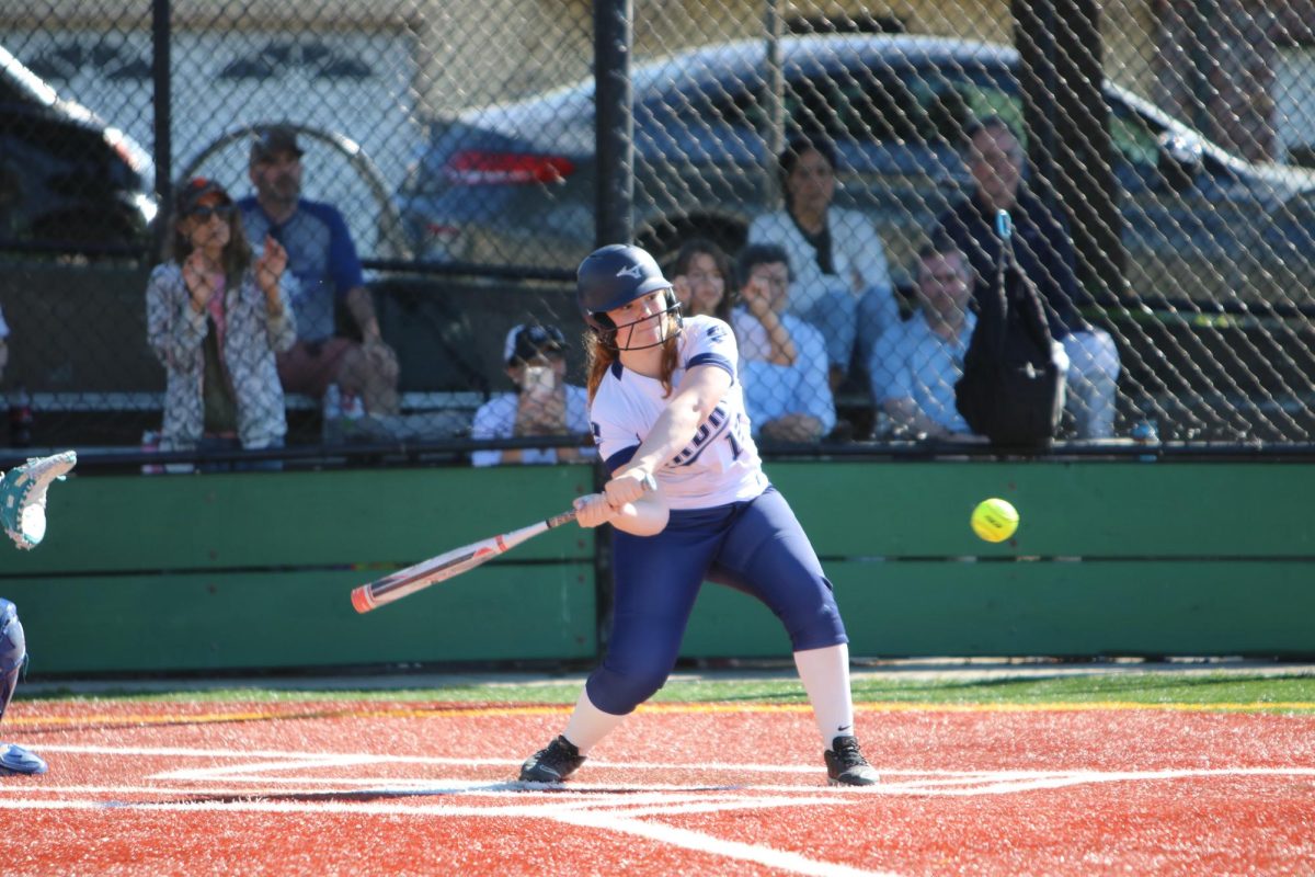 Taylor O'Keefe ’28 at a softball game on March 18. Photo credit: Rizal Adanza.